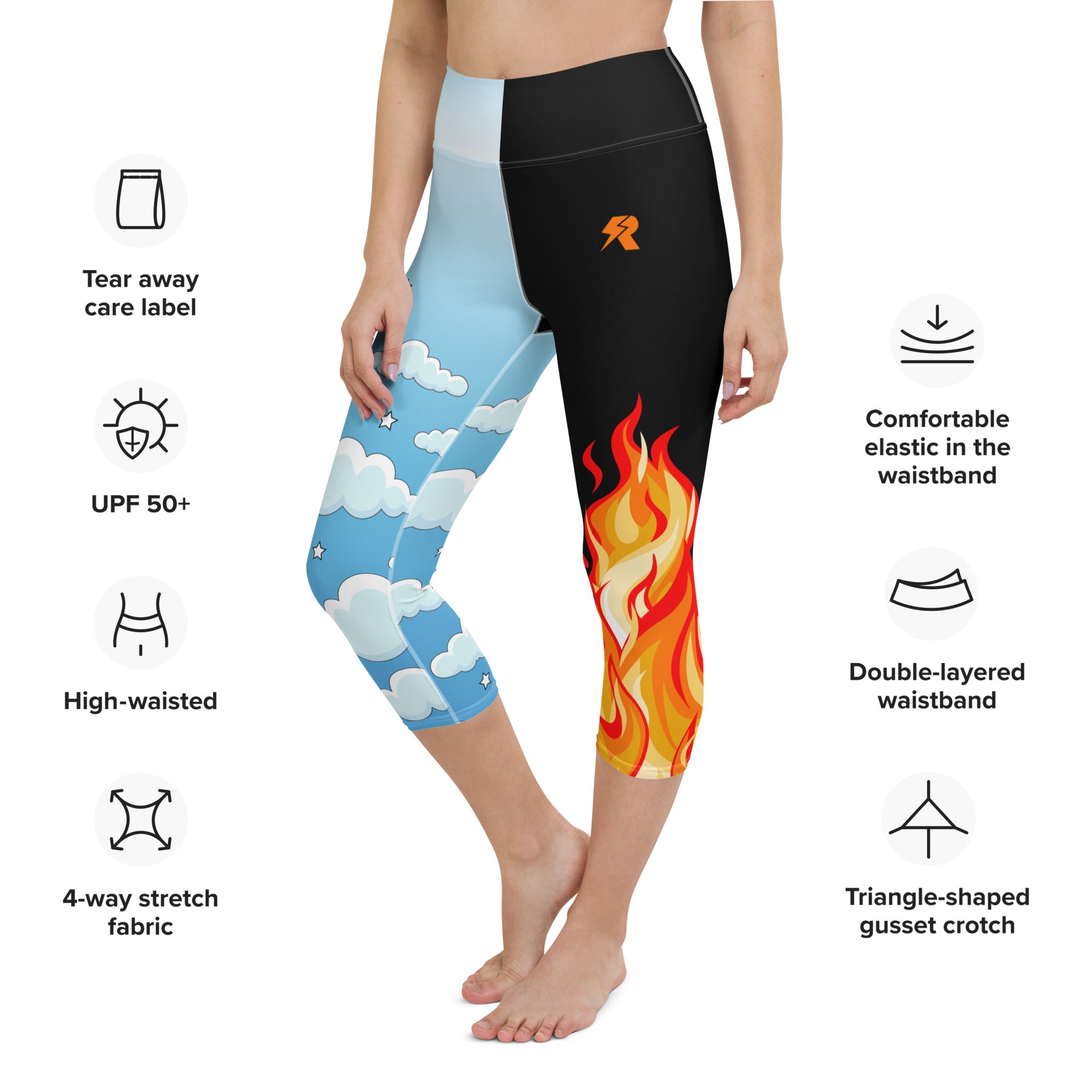 Heaven & Hell Yoga Capri Leggings